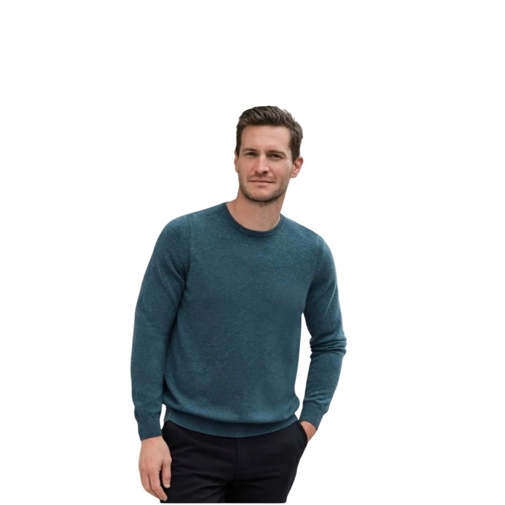 JEFF NWOT Men's Crew‎ Neck Long Sleeve Sweater Teal Blue Size XL